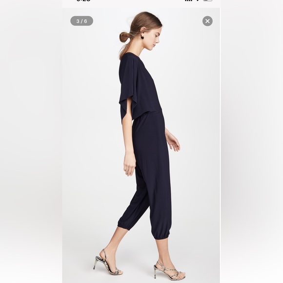 NWT Norma Kamali Rectangle Jog Jumpsuit Midnight size M - Picture 4 of 5